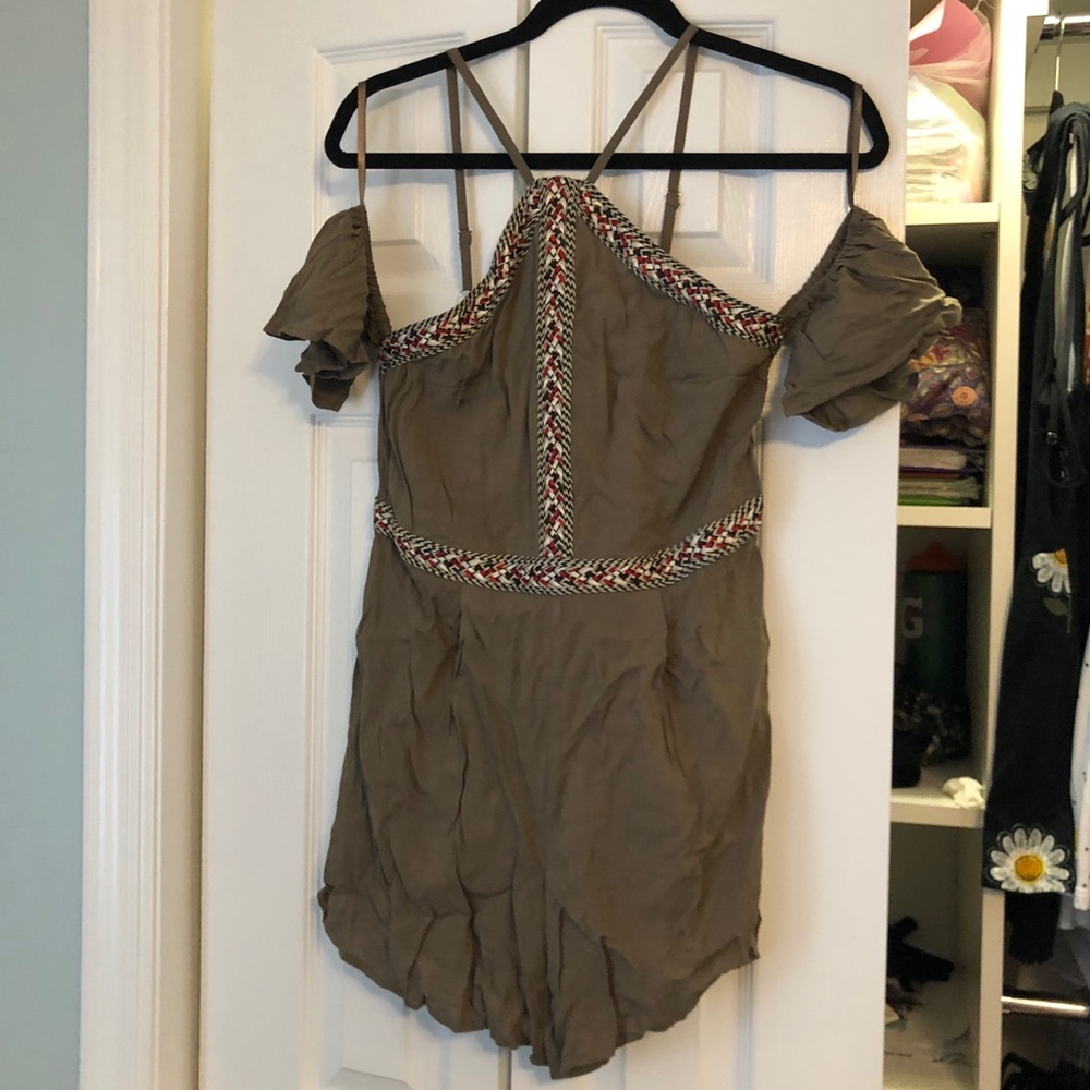 NWT olive tribal romper